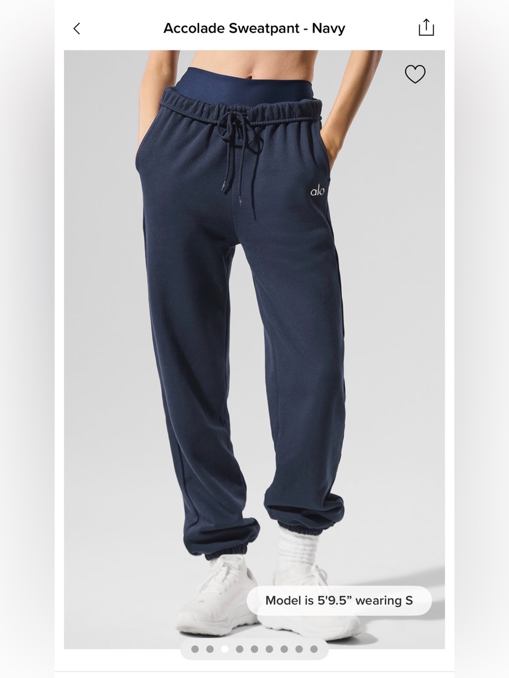 Alo Accolade Navy Logo Joggers
